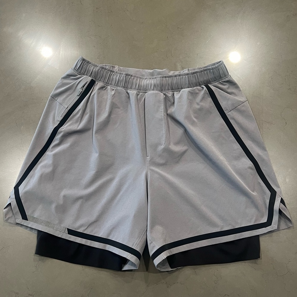 Lululemon Lined Surge Shorts 6” Grey